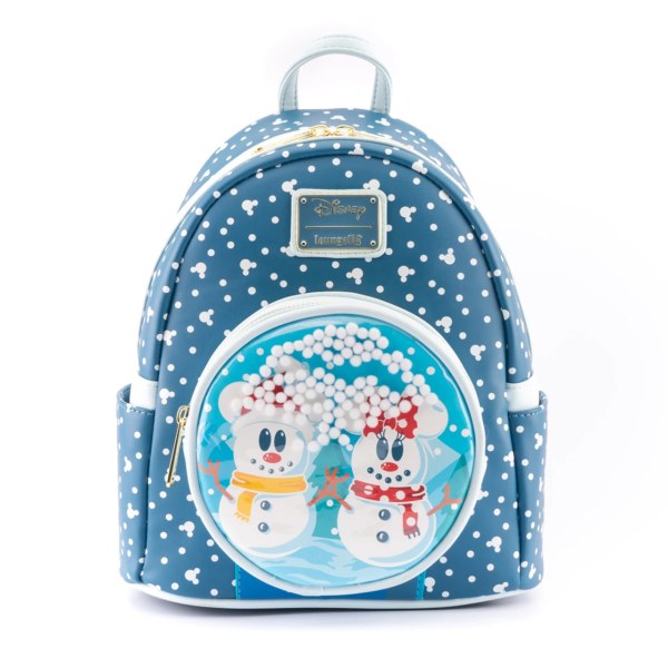 MINI ZAINO TOPOLINO & MINNIE SNOW GLOBE - DISNEY LOUNGEFLY