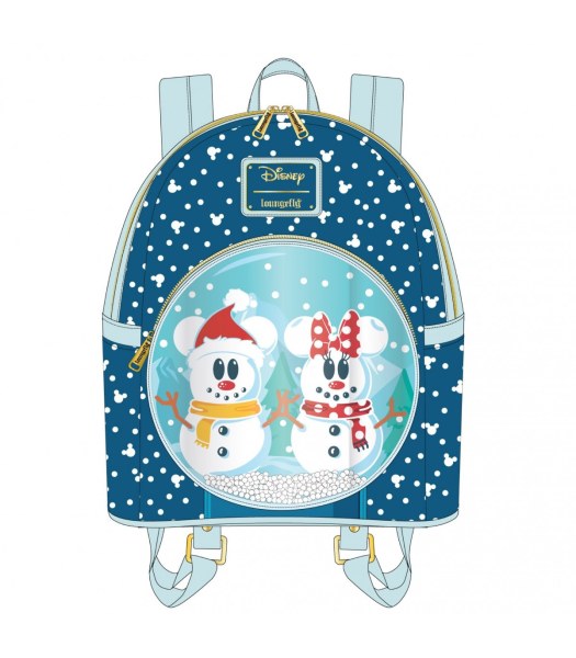 MINI ZAINO TOPOLINO & MINNIE SNOW GLOBE - DISNEY LOUNGEFLY