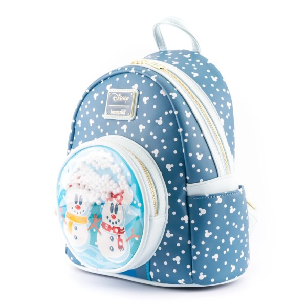 MINI ZAINO TOPOLINO & MINNIE SNOW GLOBE - DISNEY LOUNGEFLY