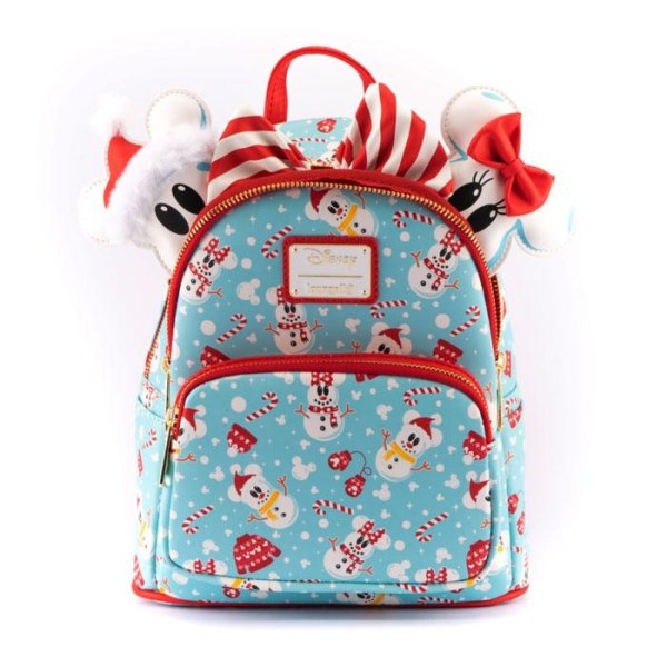 MINI ZAINO E FASCIA PER CAPELLI TOPOLINO & MINNIE PUPAZZO DI NEVE - DISNEY LOUNGEFLY