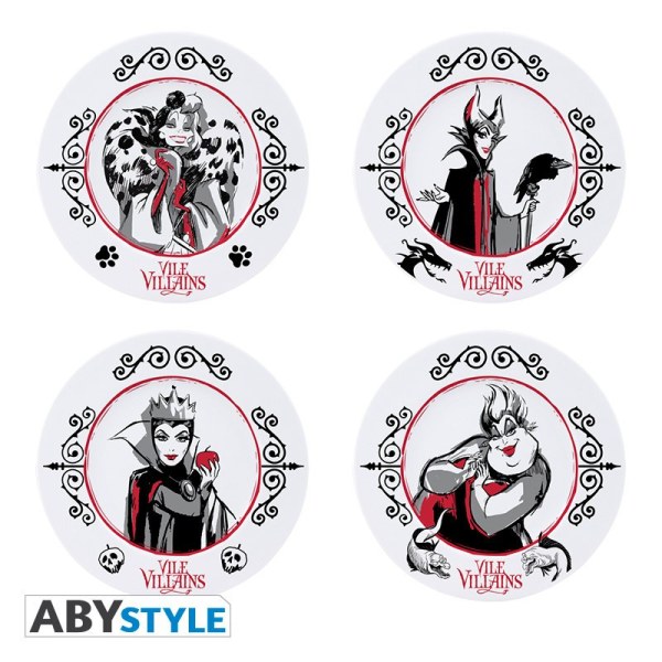 SET DI 4 PIATTI DISNEY CATTIVI - DISNEY