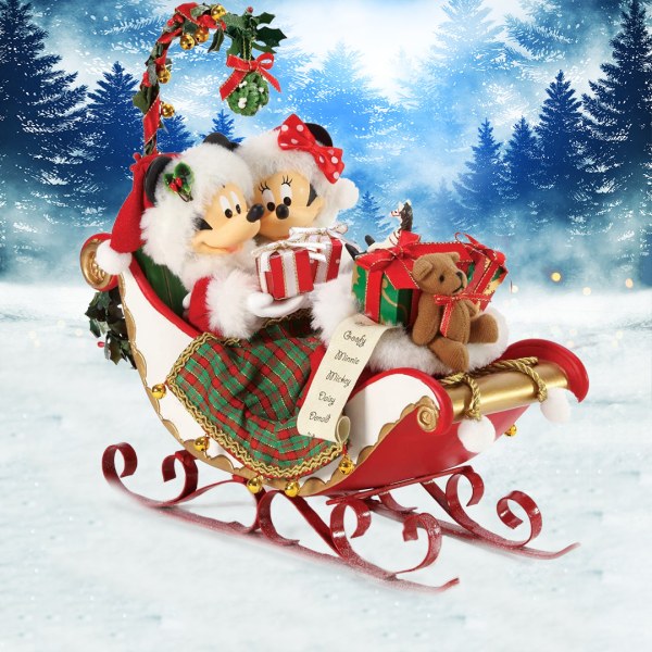 TOPOLINO E MINNIE IN SLITTA - DISNEY DEPT.56