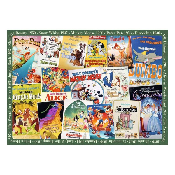 PUZZLE MANIFESTI DI FILM VINTAGE ( 1000 PEZZI ) - DISNEY