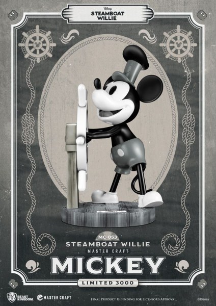 STEAMBOAT WILLIE TOPOLINO - DISNEY MASTERCRAFT