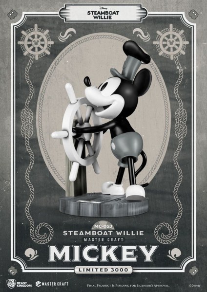 STEAMBOAT WILLIE TOPOLINO - DISNEY MASTERCRAFT