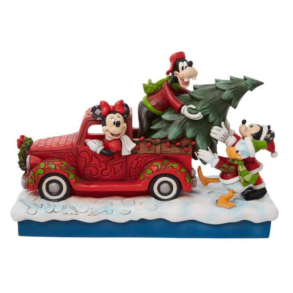 TOPOLINO E I SUOI AMICI CARICANO L'ALBERO DI NATALE SU UN CAMION ROSSO - DISNEY TRADITIONS