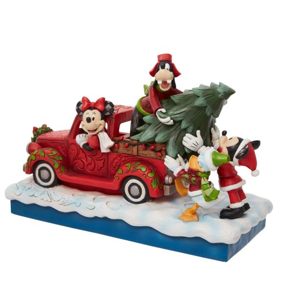 TOPOLINO E I SUOI AMICI CARICANO L'ALBERO DI NATALE SU UN CAMION ROSSO - DISNEY TRADITIONS