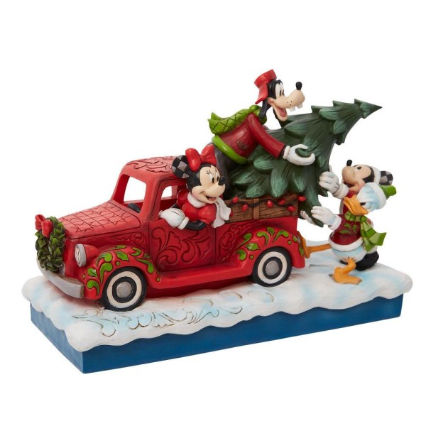 TOPOLINO E I SUOI AMICI CARICANO L'ALBERO DI NATALE SU UN CAMION ROSSO - DISNEY TRADITIONS