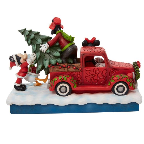 TOPOLINO E I SUOI AMICI CARICANO L'ALBERO DI NATALE SU UN CAMION ROSSO - DISNEY TRADITIONS