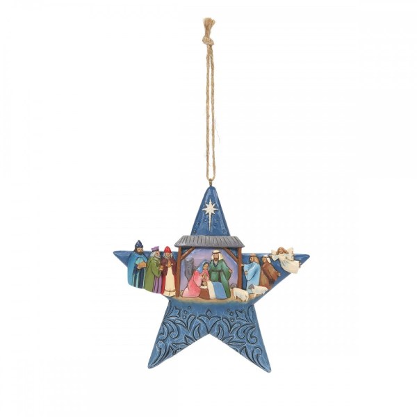 NATIVITY STAR HANGING ORNAMENT