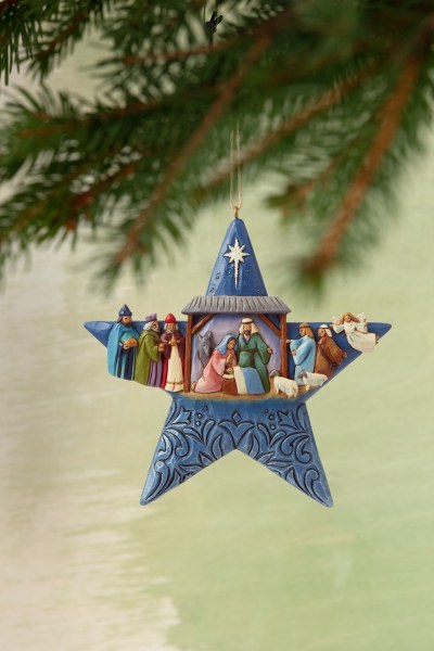 NATIVITY STAR HANGING ORNAMENT