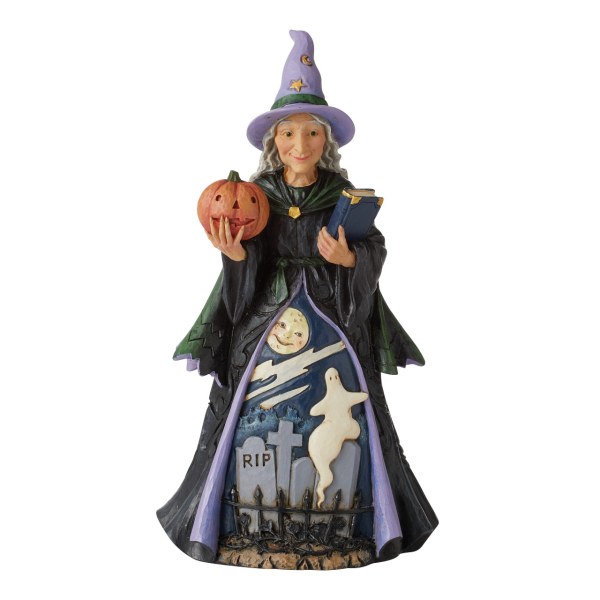STREGA CON ZUCCA E SCENA DEL CIMITERO - JIM SHORE HEARTWOOD CREEK