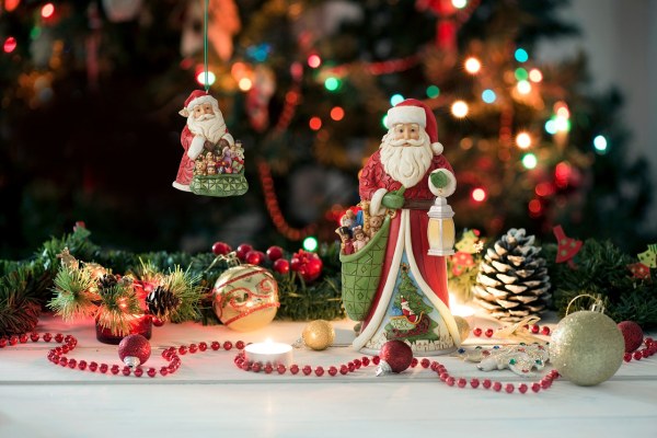 SOSPENSIONE BABBO NATALE CON CAPPUCCIO PER GIOCATTOLI - JIM SHORE HEARTWOOD CREEK