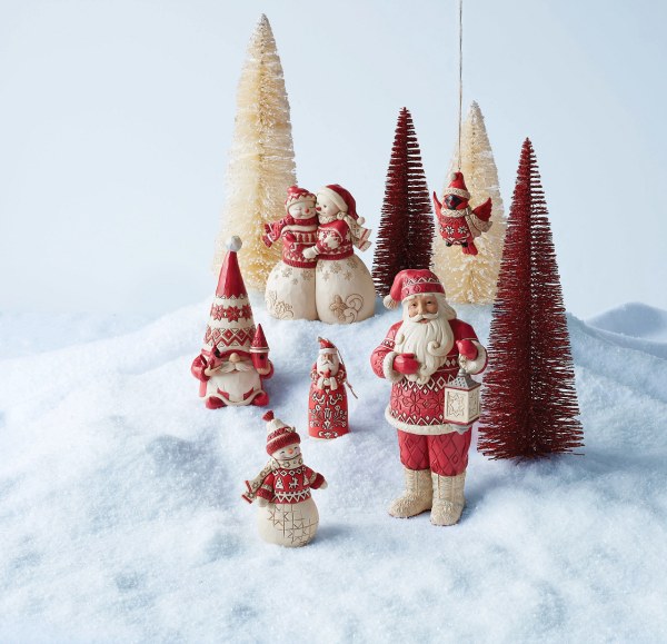 BABBO NATALE NORDICO CON LANTERNA - JIM SHORE HEARTWOOD CREEK