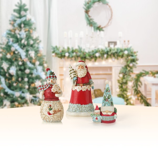 WONDERLAND GNOMO AND SNOWMAN - JIM SHORE HEARTWOOD CREEK