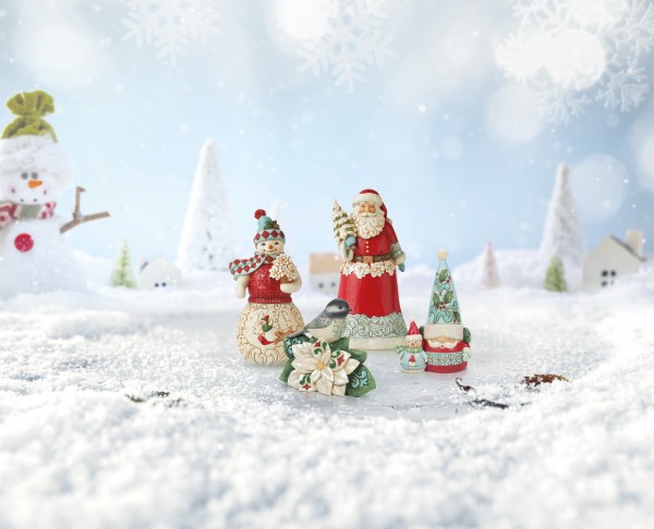 WONDERLAND GNOMO AND SNOWMAN - JIM SHORE HEARTWOOD CREEK