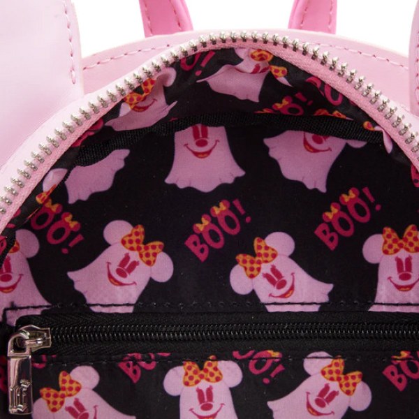 MINI ZAINO FANTOME PASTEL MINNIE ( BRILLA NEL NERO )- DISNEY LOUNGEFLY