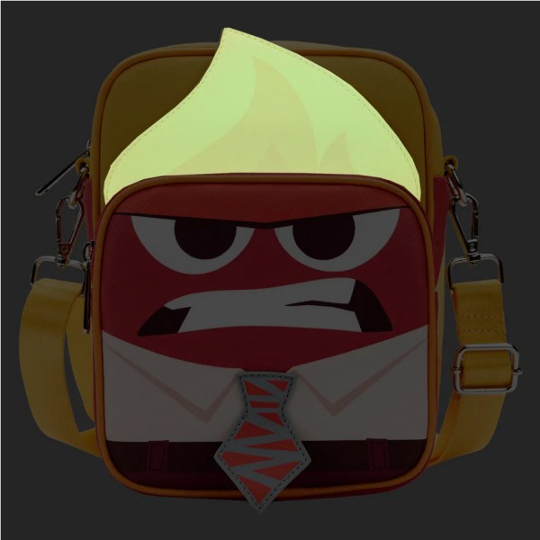 BORSA A TRACOLLA INSIDE OUT ANGRY (BRILLA NEL NERO ) - DISNEY LOUNGEFLY