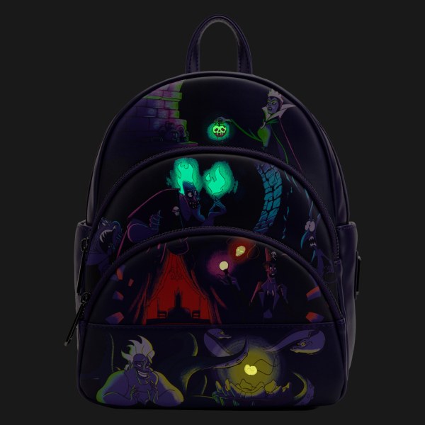 MINI ZAINO CATTIVI ( SI ILLUMINA AL BUIO ) - DISNEY LOUNGEFLY