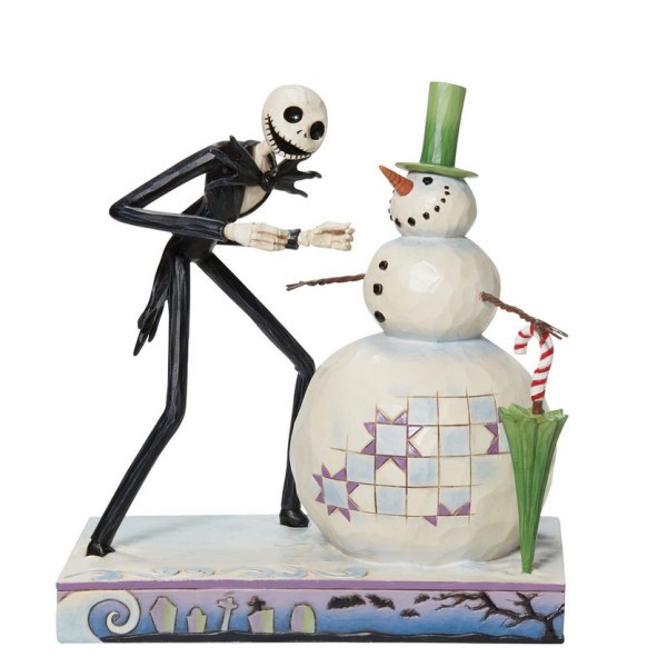 MR JACK CON IL PUPAZZO DI NEVE - NIGHTMARE BEFORE CHRISTMAS - DISNEY TRADITIONS