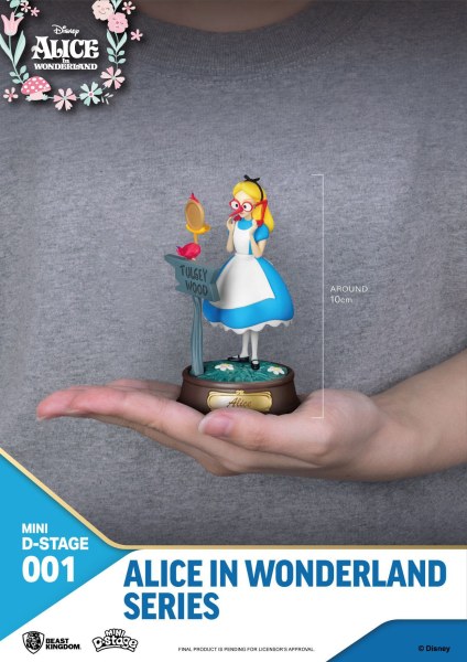 LOTTO DI 6 FIGURINE ALICE NEL PAESE DEL MERAVIGLIE - MINI DISNEY D-STAGE