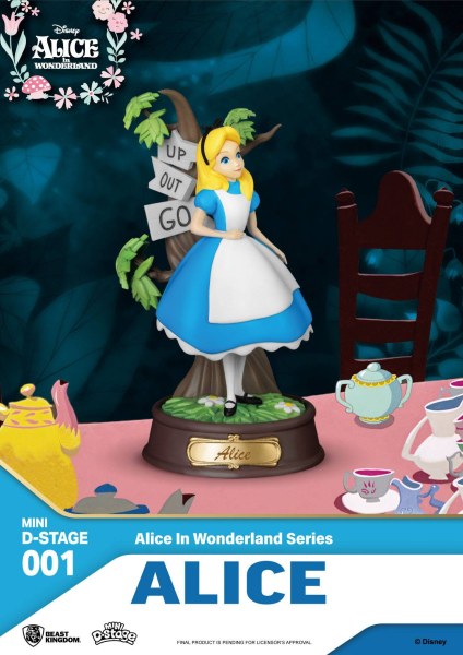 LOTTO DI 6 FIGURINE ALICE NEL PAESE DEL MERAVIGLIE - MINI DISNEY D-STAGE