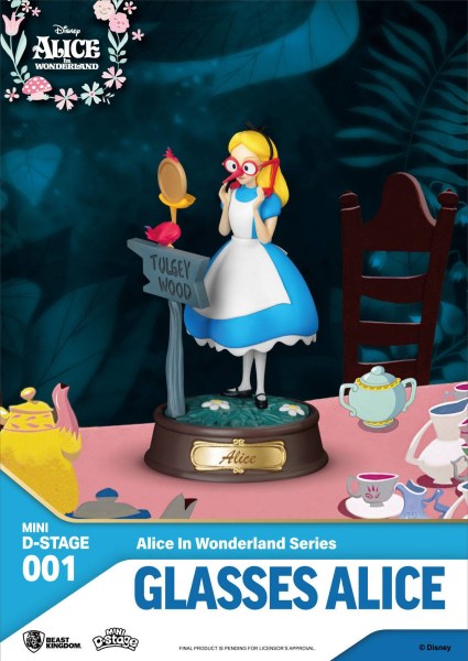 LOTTO DI 6 FIGURINE ALICE NEL PAESE DEL MERAVIGLIE - MINI DISNEY D-STAGE