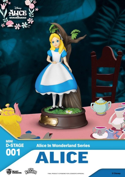 LOTTO DI 6 FIGURINE ALICE NEL PAESE DEL MERAVIGLIE - MINI DISNEY D-STAGE