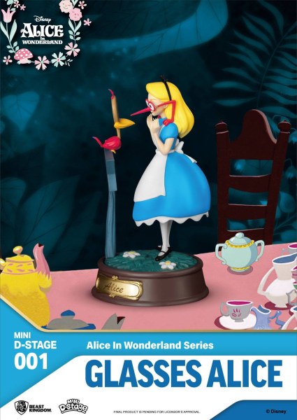 LOTTO DI 6 FIGURINE ALICE NEL PAESE DEL MERAVIGLIE - MINI DISNEY D-STAGE
