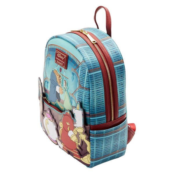 MINI ZAINO LA BELLA E LA BESTIA LIBRARY SCENE - DISNEY LOUNGEFLY