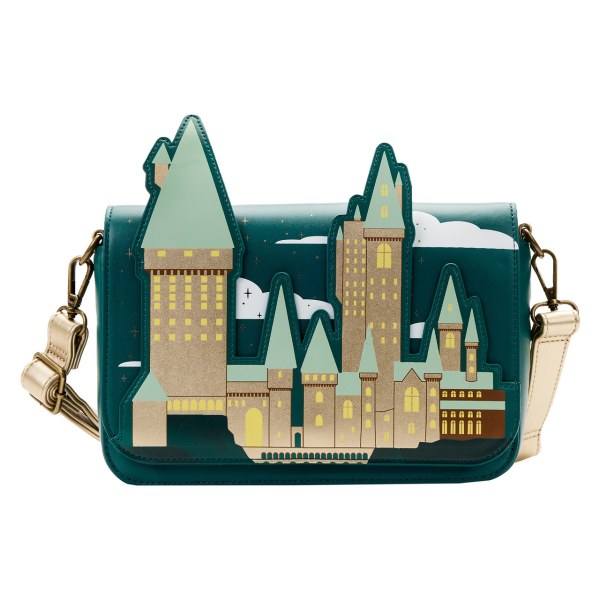 BORSA A TRACOLLA GOLDEN HOGWARTS - HARRY POTTER LOUNGEFLY