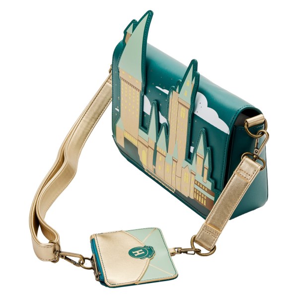 BORSA A TRACOLLA GOLDEN HOGWARTS - HARRY POTTER LOUNGEFLY