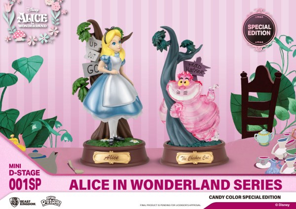 PACK 2 STATUETTE ALICE NEL PAESE DELLE MERAVIGLIE CANDY COLOR SPECIAL EDITION - MINI DISNEY D-STAGE