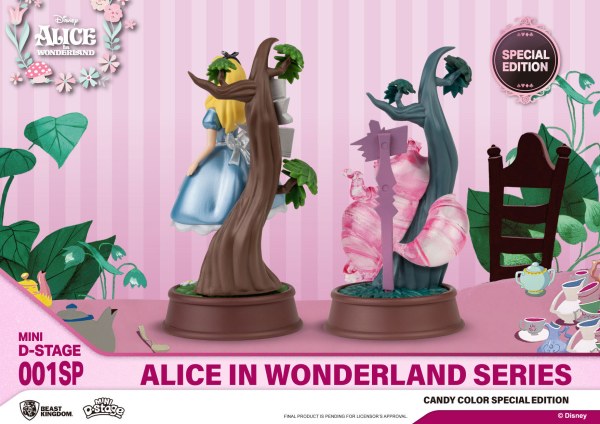 PACK 2 STATUETTE ALICE NEL PAESE DELLE MERAVIGLIE CANDY COLOR SPECIAL EDITION - MINI DISNEY D-STAGE