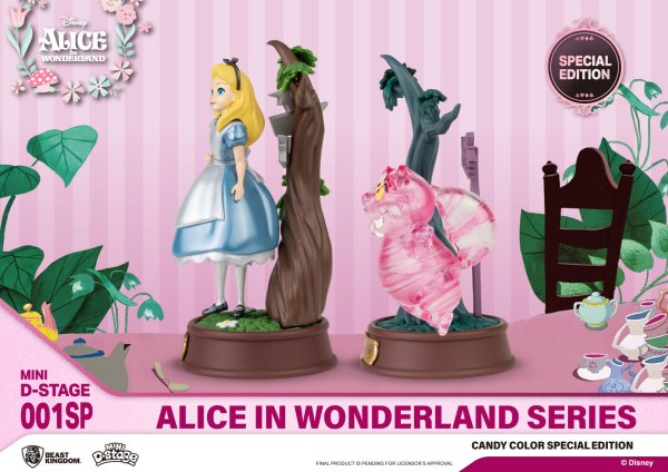 PACK 2 STATUETTE ALICE NEL PAESE DELLE MERAVIGLIE CANDY COLOR SPECIAL EDITION - MINI DISNEY D-STAGE