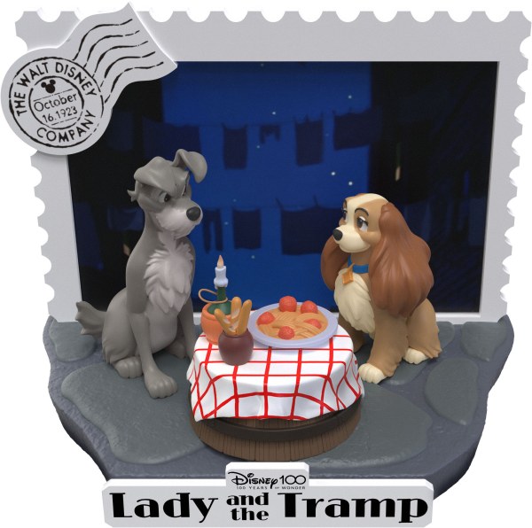 DIORAMA LILLI E IL VAGABONDO - DISNEY 100TH ANNIVERSARIO D-STAGE