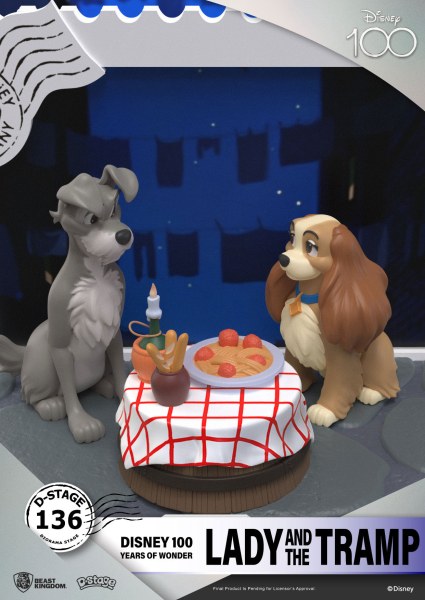 DIORAMA LILLI E IL VAGABONDO - DISNEY 100TH ANNIVERSARIO D-STAGE