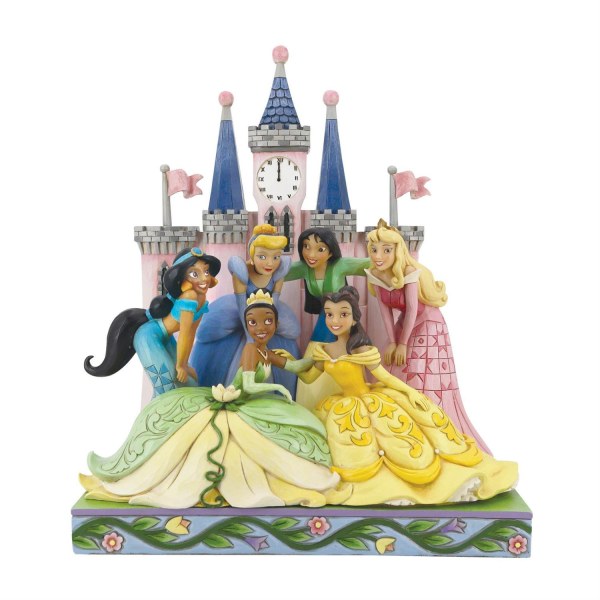 LE PRINCIPESSE POSANO DAVANTI AL CASTELLO - DISNEY TRADITIONS