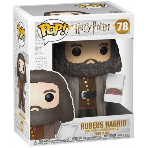 Harry Potter POP 78 di grandi dimensioni! Film Figurina in vinile Hagrid con torta 14 cm