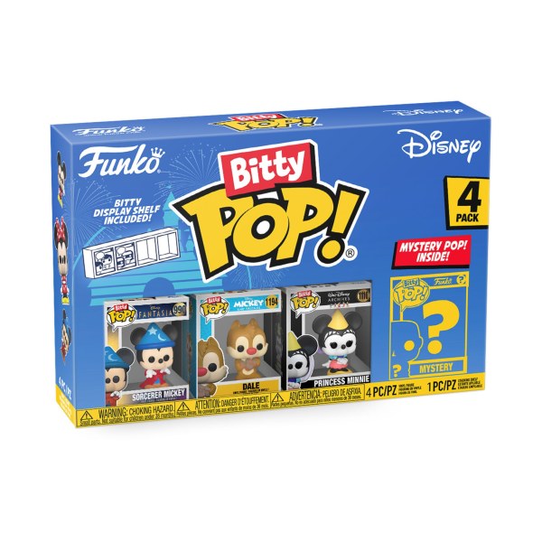 CONFEZIONE 4 FIGURINE FUNKO BITTY POP! - MICKEY STREGONE
