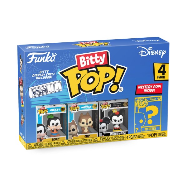 CONFEZIONE 4 FIGURINE FUNKO BITTY POP! - PIPPO