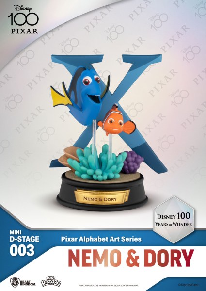 PACK DI 6 FIGURE ALFABETO PIXAR - 100 YEARS OF WONDER DISNEY MINI EGG ATTACK