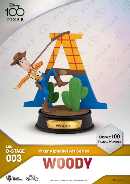 PACK DI 6 FIGURE ALFABETO PIXAR - 100 YEARS OF WONDER DISNEY MINI EGG ATTACK