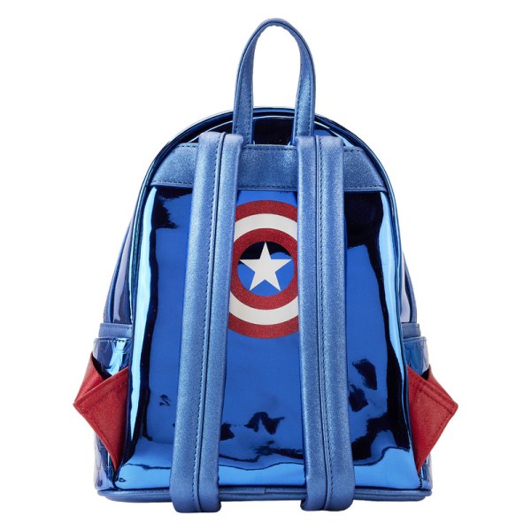 MINI ZAINO CAPTAIN AMERICA METALLIC COSPAY - DISNEY LOUNGEFLY