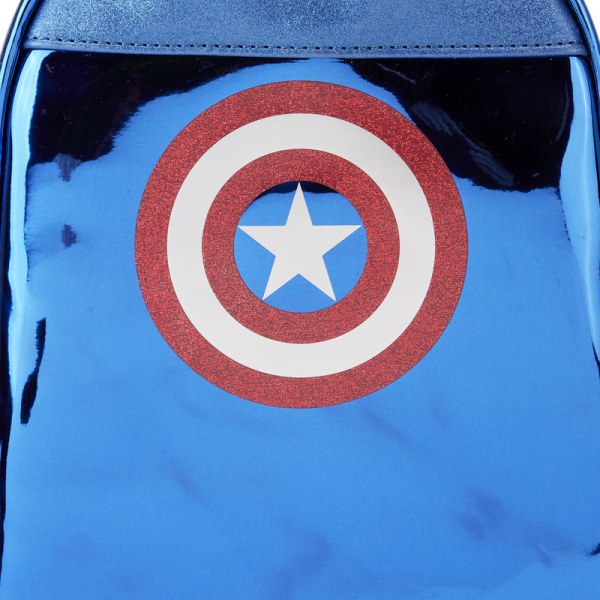 MINI ZAINO CAPTAIN AMERICA METALLIC COSPAY - DISNEY LOUNGEFLY