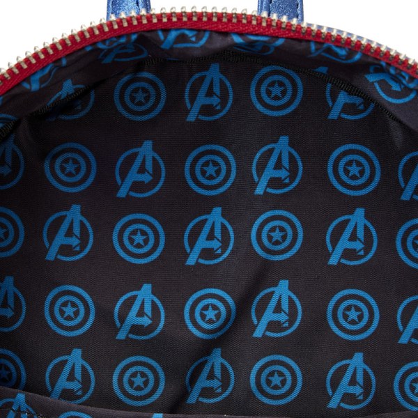 MINI ZAINO CAPTAIN AMERICA METALLIC COSPAY - DISNEY LOUNGEFLY