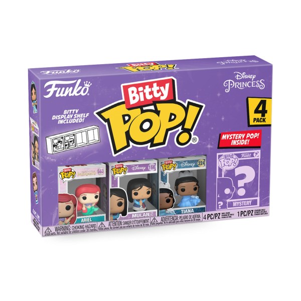 CONFEZIONE 4 FIGURINE FUNKO BITTY POP! - ARIEL