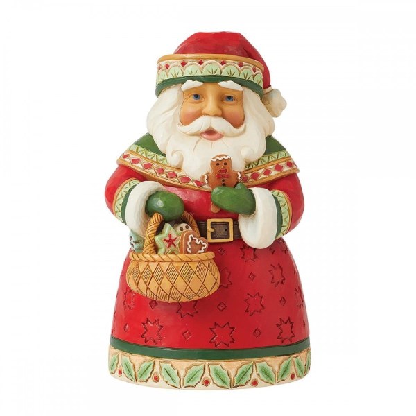 BABBO NATALE CON IL CESTO DEI BISCOTTI  - JIM SHORE HEARTWOOD CREEK